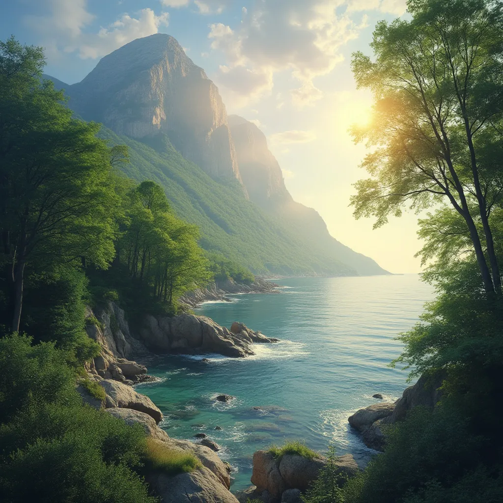 Paysage naturel français inspirant la paix